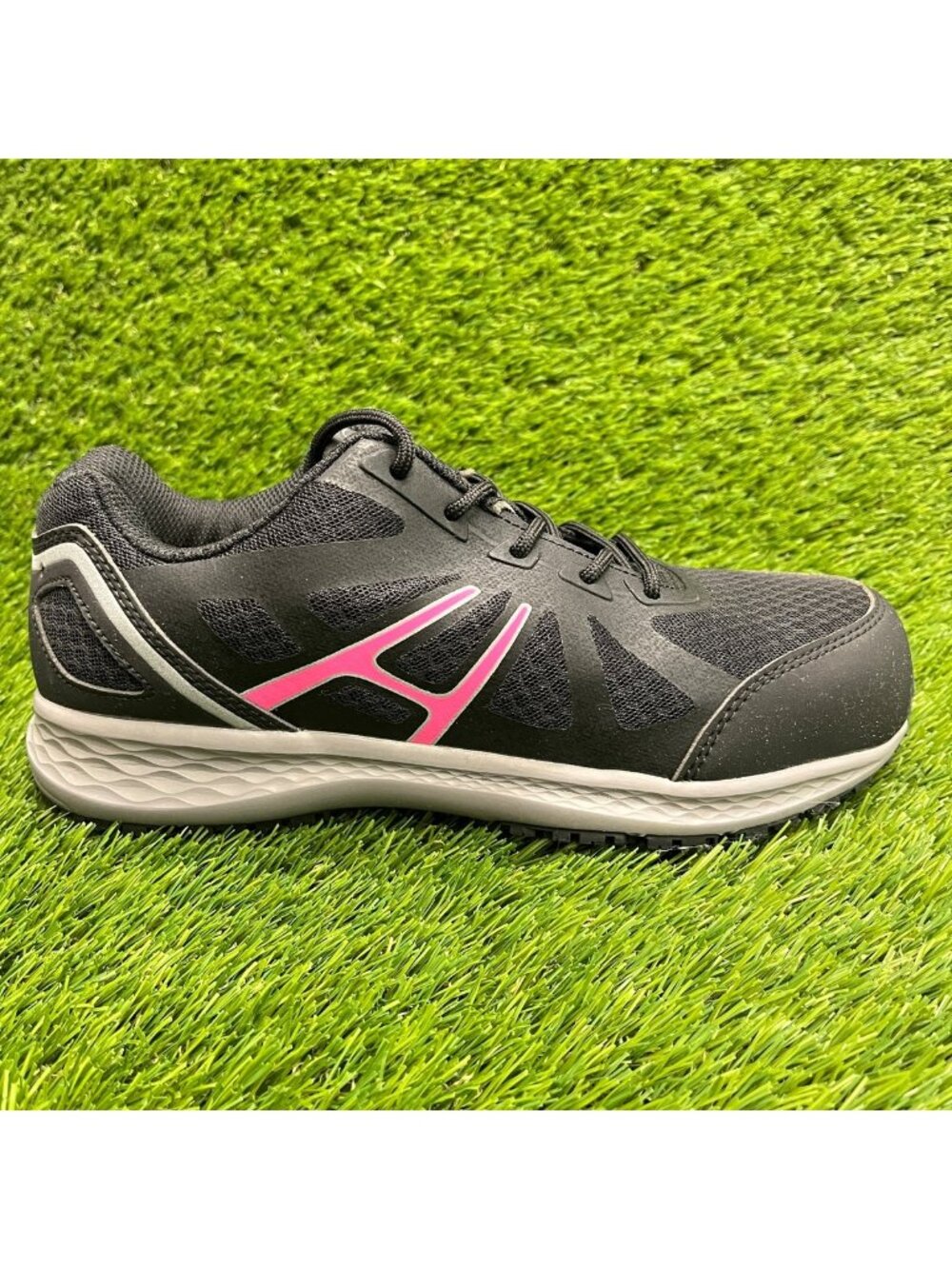 Hoss Express Womens Size 8D Black Pink Gray Composite Toe Safety Work Shoes